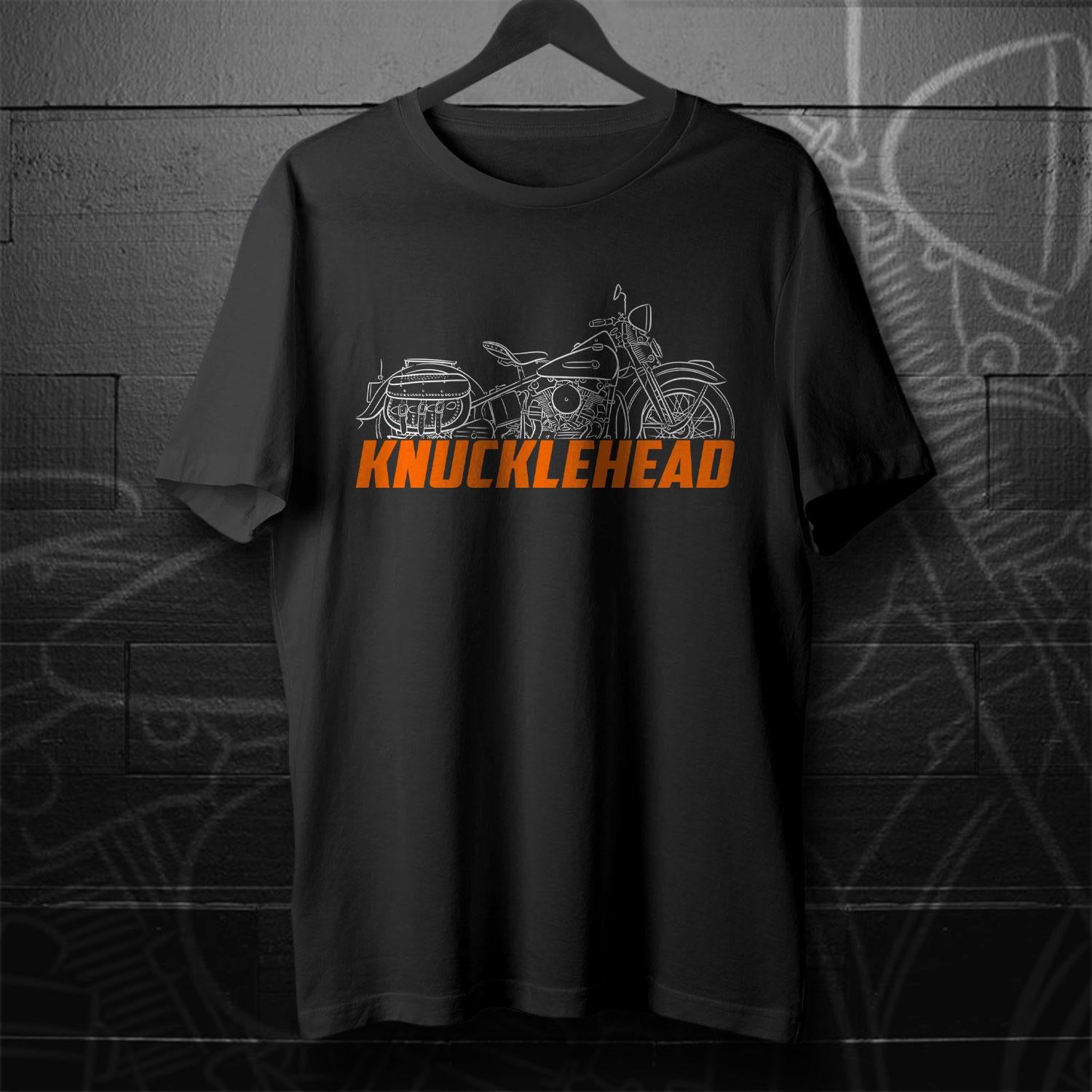 Harley-Davidson E | EL | F & FL 1936 - 1947 (Knucklehead) Inspired T-Shirt - Biker Motorcycle Tee Shirt