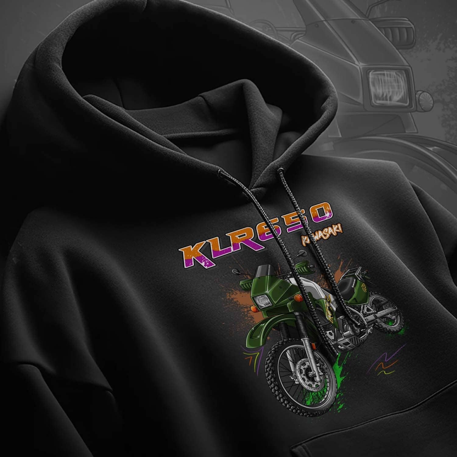 Kawasaki KLR 650 A 1994-2003 Hoodie - Motorcycle Sweatshirt for Riders