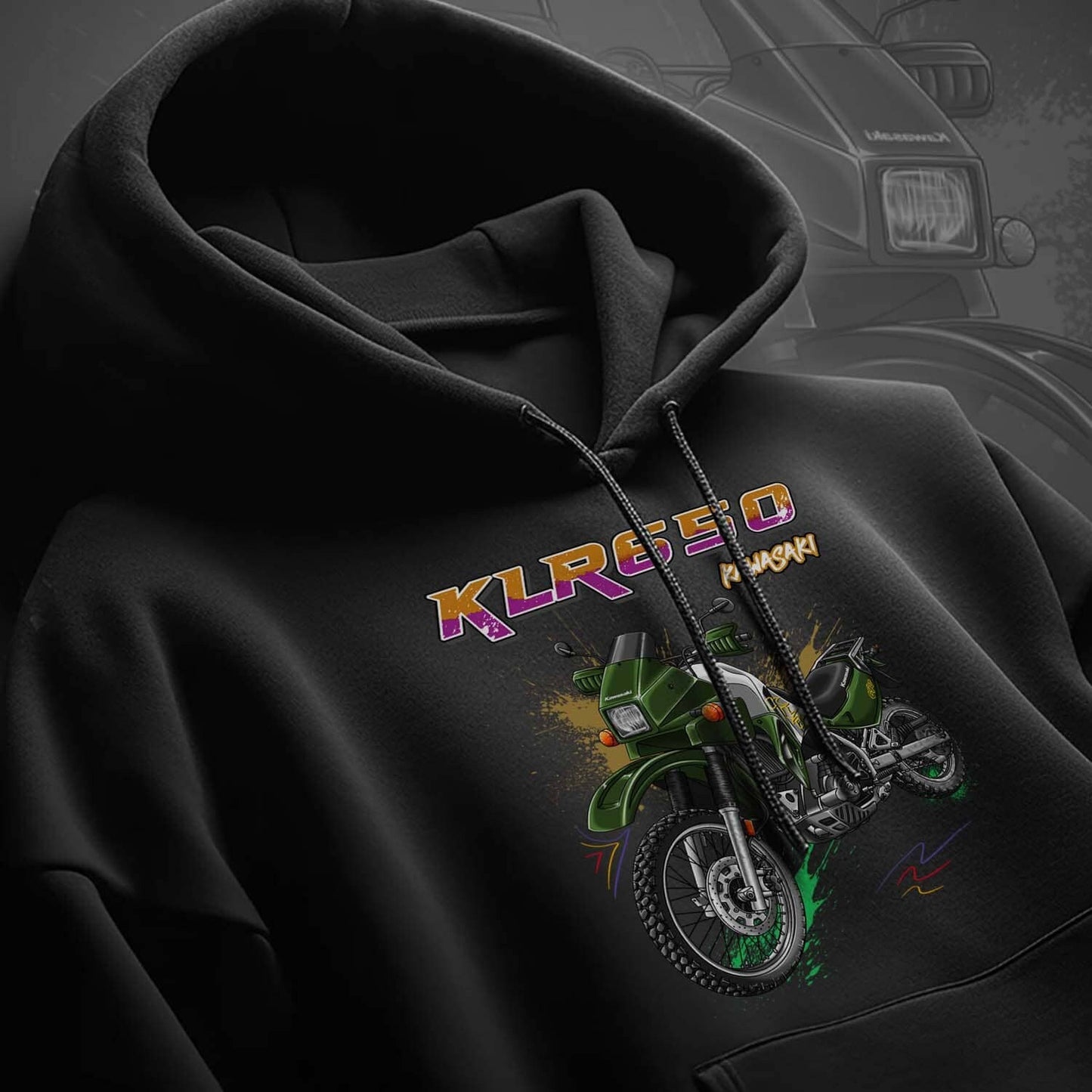 Kawasaki KLR 650 A 1994-2003 Hoodie - Motorcycle Sweatshirt for Riders