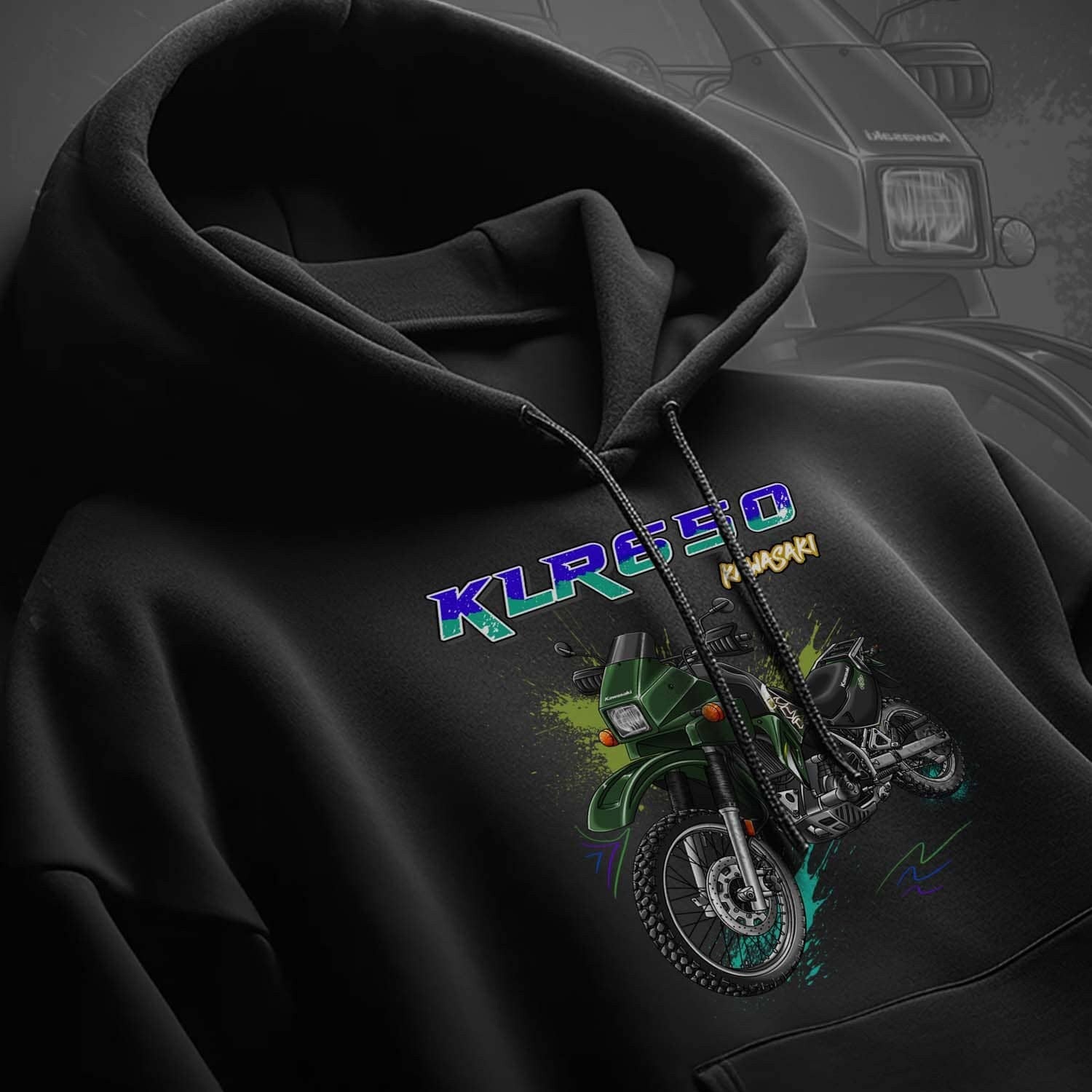Kawasaki KLR 650 A 1994-2003 Hoodie - Motorcycle Sweatshirt for Riders