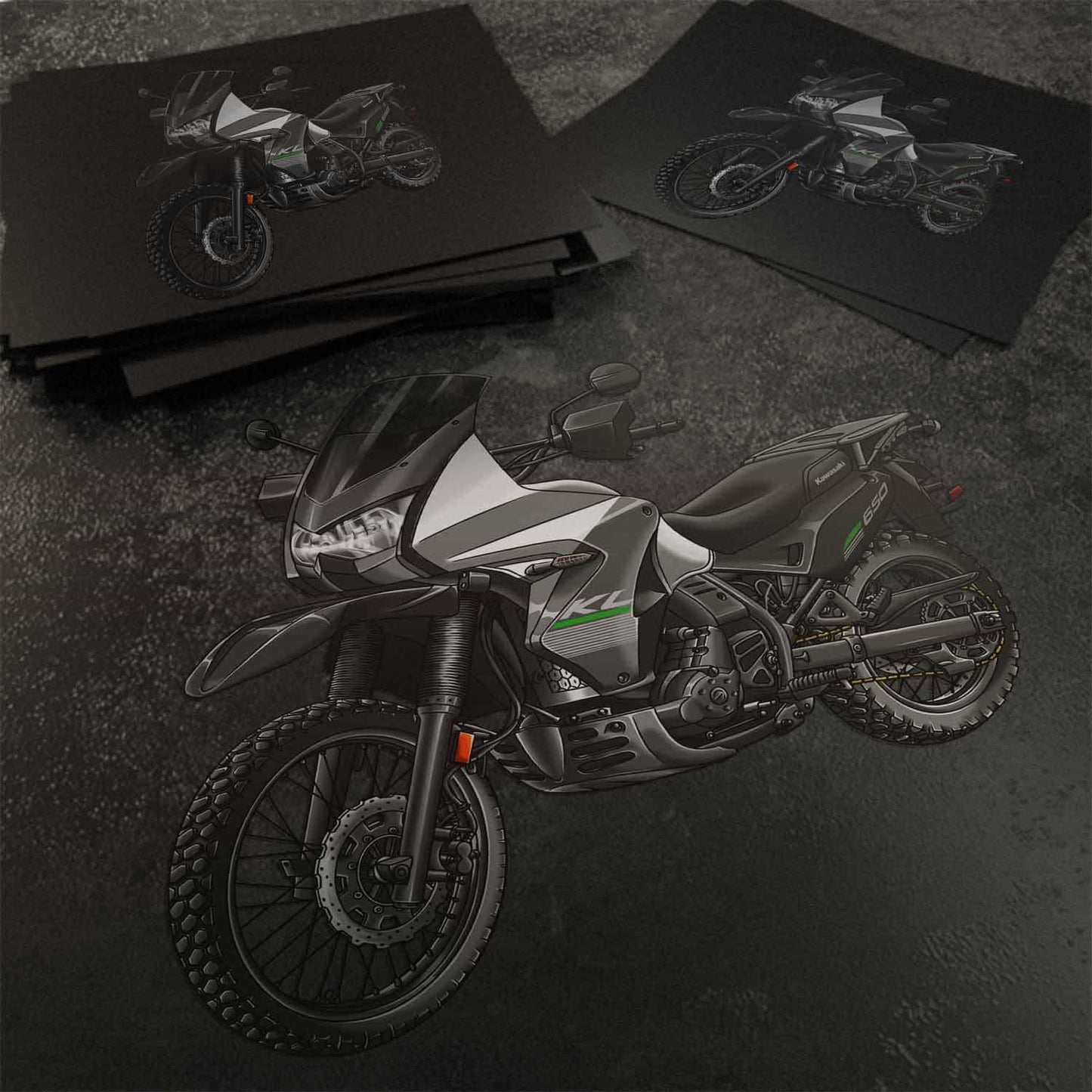 Kawasaki KLR 650 2014-18 Stickers - Set of 3 Motorcycle Decals for Riders
