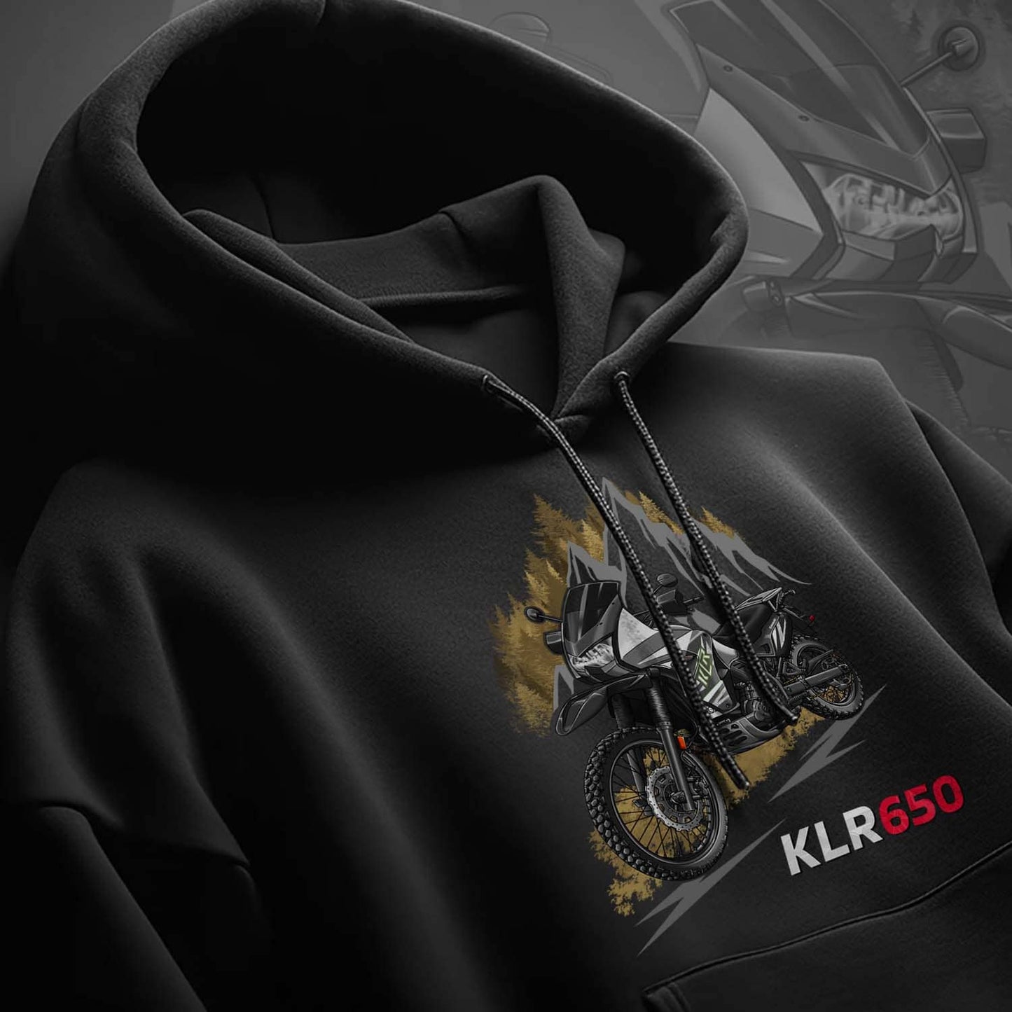 Kawasaki KLR 650 2011-14 Hoodie - Motorcycle Sweatshirt for Riders