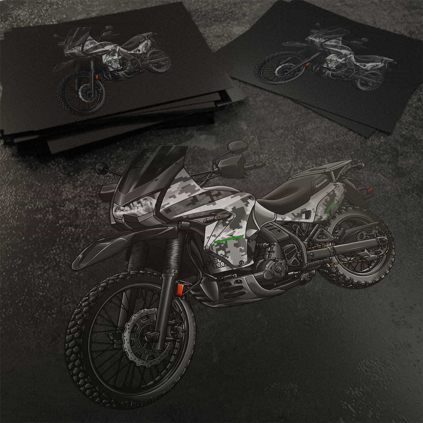 Kawasaki KLR 650 2014-18 Stickers - Set of 3 Motorcycle Decals for Riders