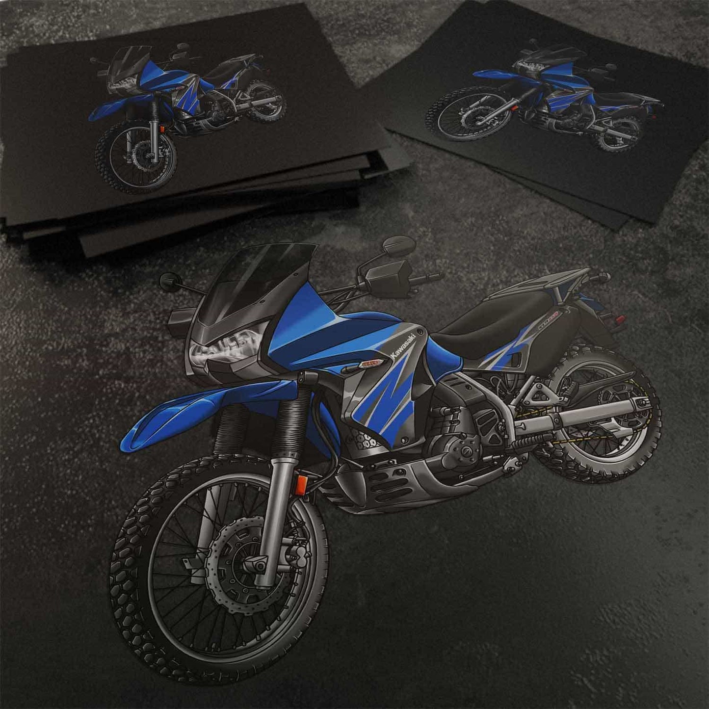 Kawasaki KLR 650 2008-10 Stickers - Set of 3 Motorcycle Decals for Riders