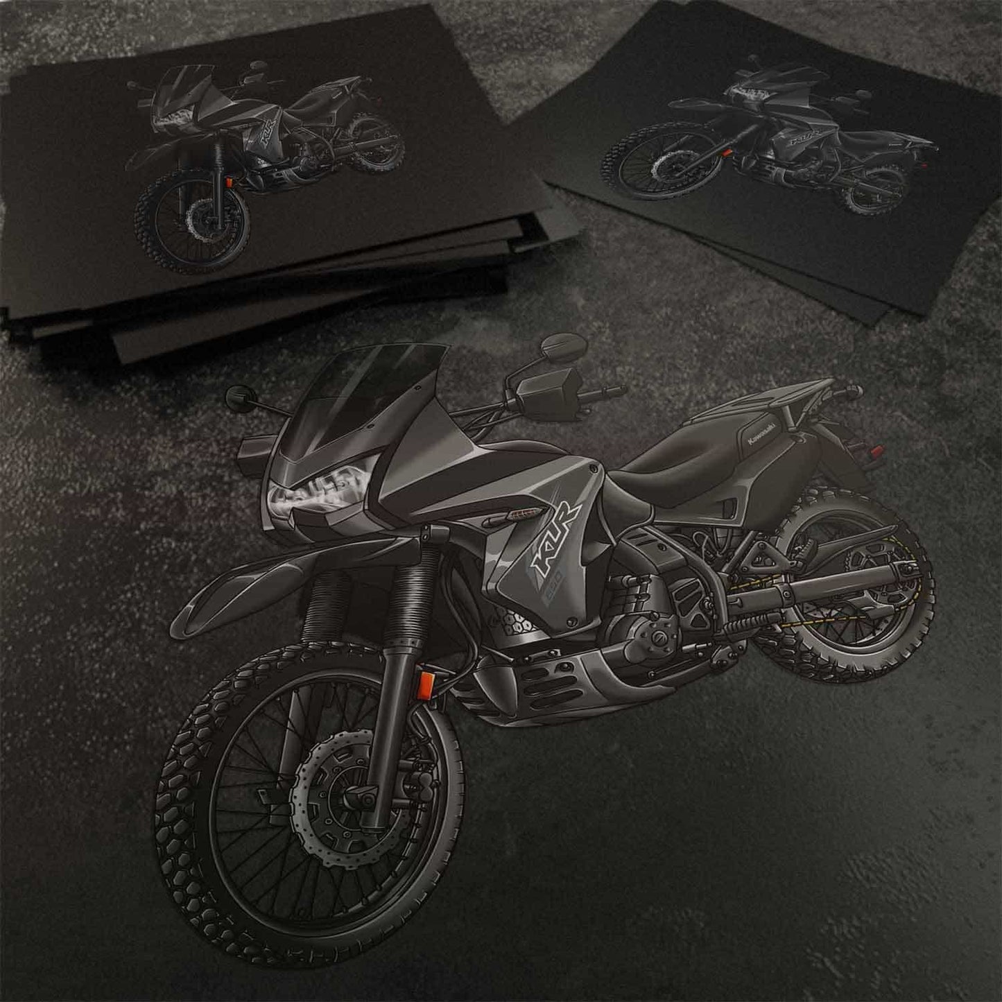 Kawasaki KLR 650 2014-18 Stickers - Set of 3 Motorcycle Decals for Riders