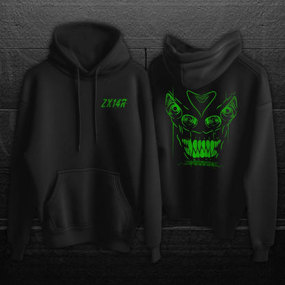Kawasaki Ninja ZX14R Hoodie - Motorcycle Sweatshirt for Riders