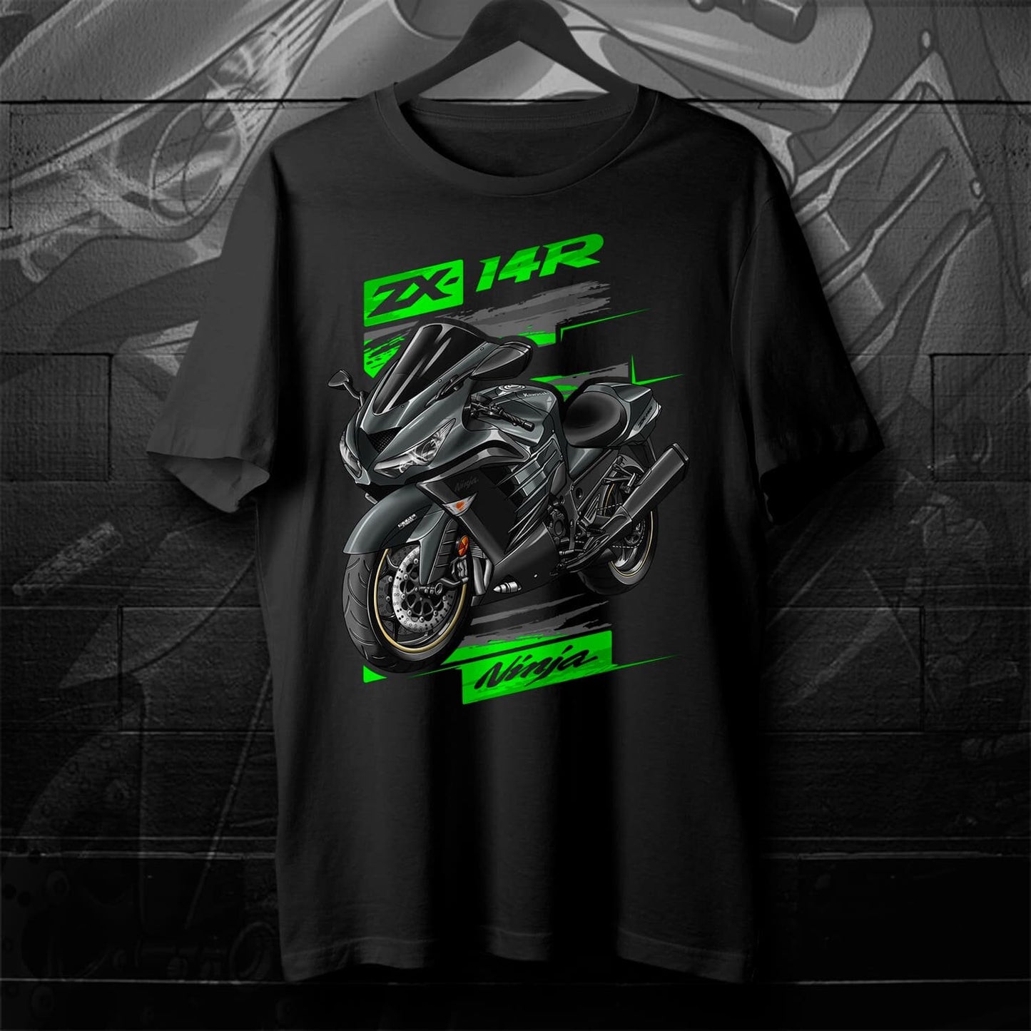 Kawasaki Ninja ZX-14R 2014-16 T-Shirt - Motorcycle Tee Shirt for Riders