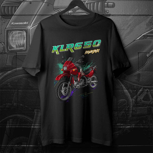 Kawasaki KLR 650 A 2004-07 T-Shirt - Motorcycle Tee Shirt for Riders