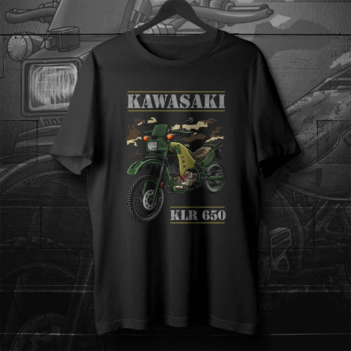 Kawasaki KLR 650 A 2004-07 T-Shirt - Motorcycle Tee Shirt for Riders