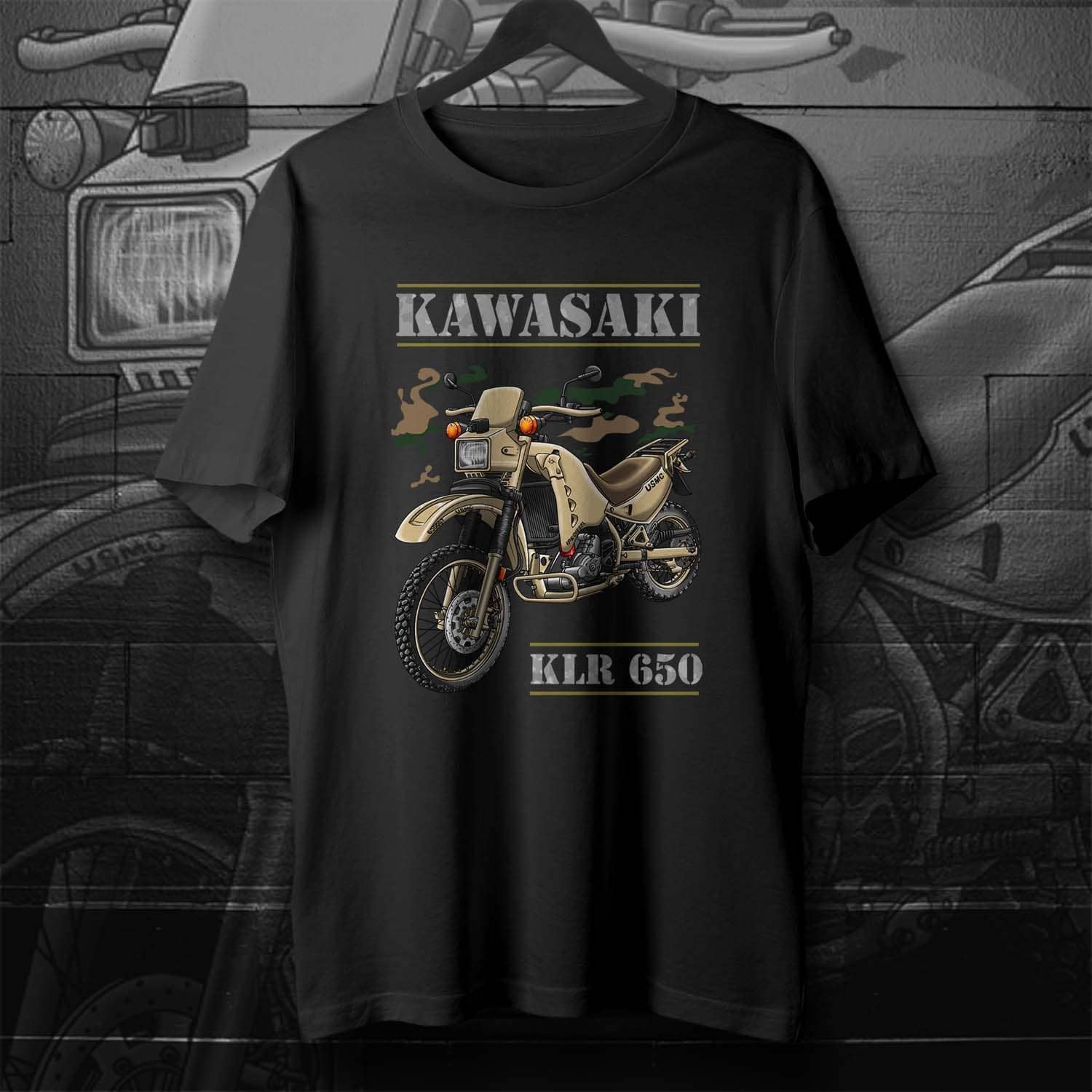Kawasaki KLR 650 A 2004-07 T-Shirt - Motorcycle Tee Shirt for Riders