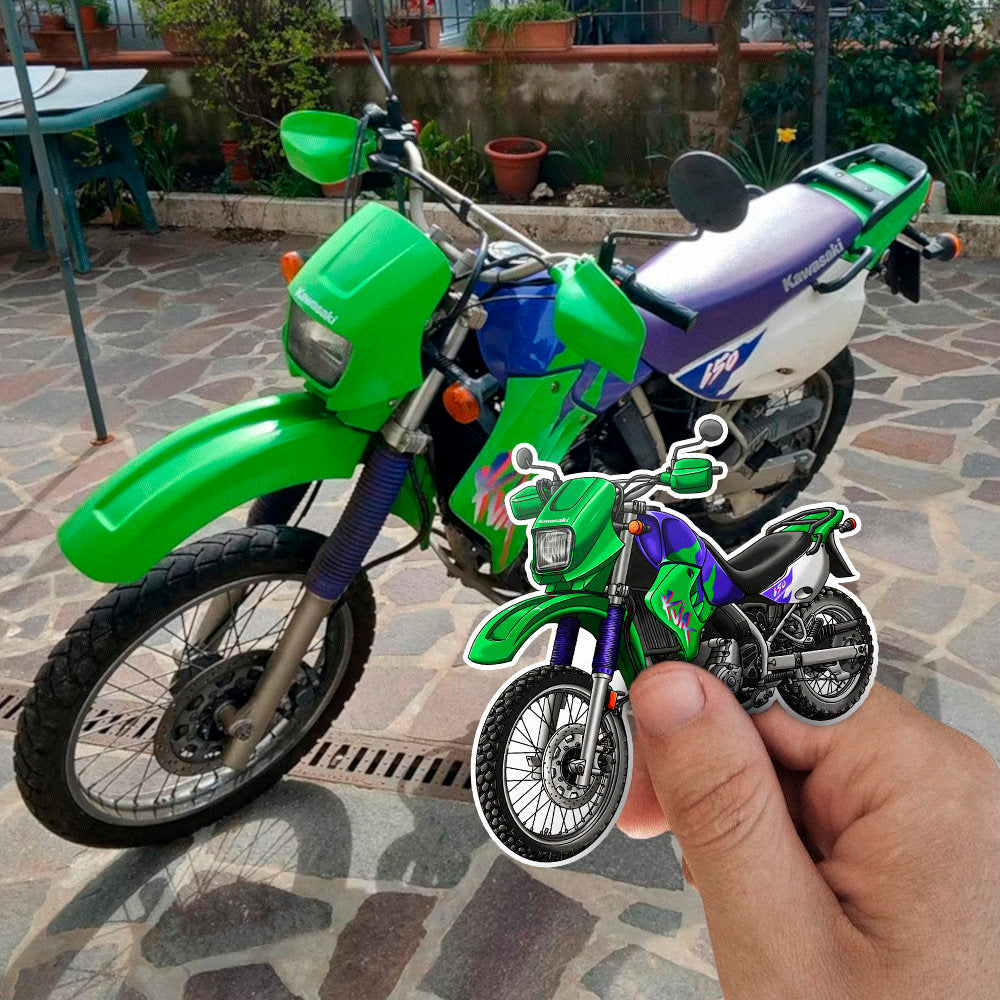 Kawasaki KLR 650 C Stickers - Set of 3 Motorcycle Decals for Riders