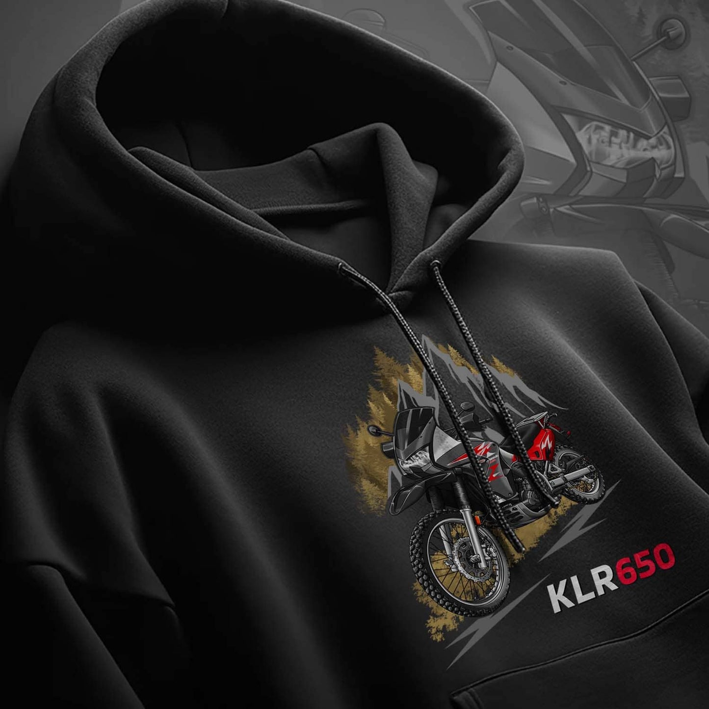 Kawasaki KLR 650 2008-10 Hoodie - Motorcycle Sweatshirt for Riders