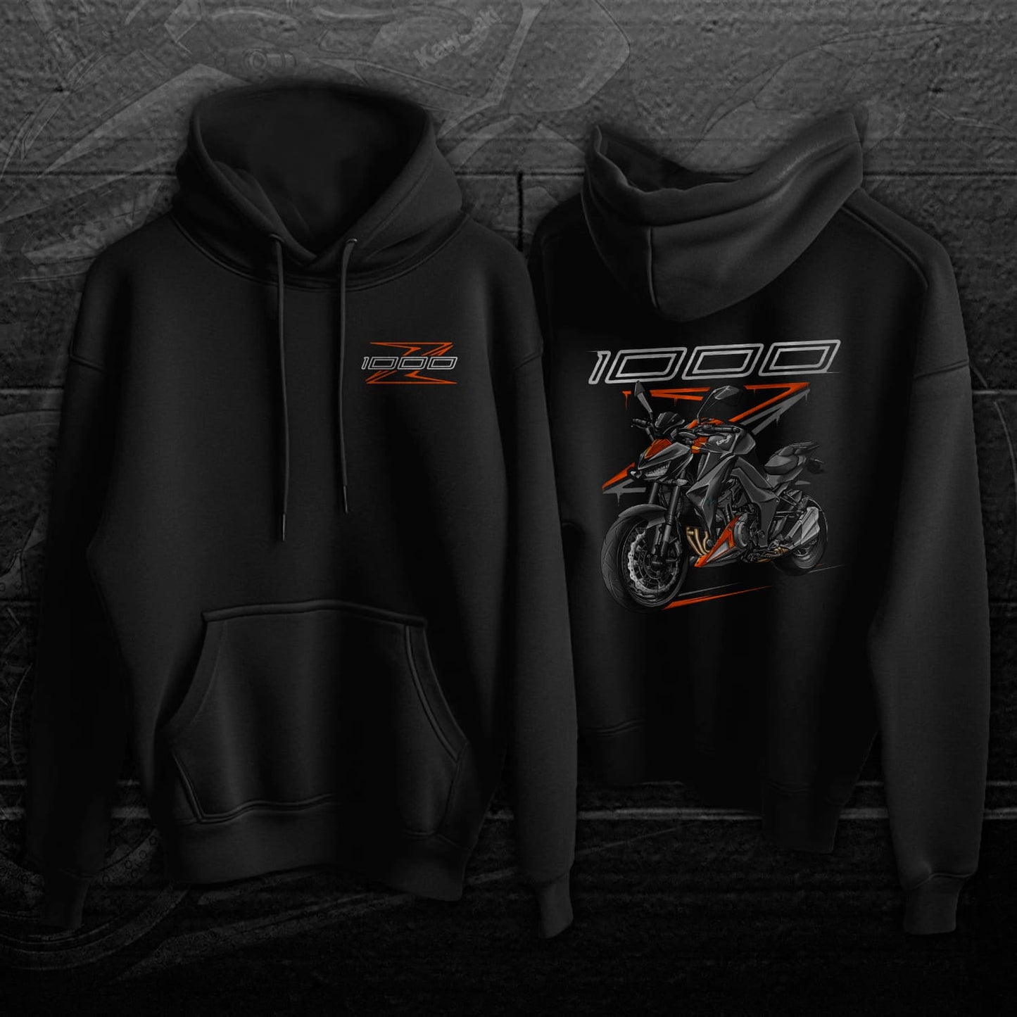 Kawasaki Z1000 2014-16 - Motorcycle Sweatshirt for Riders