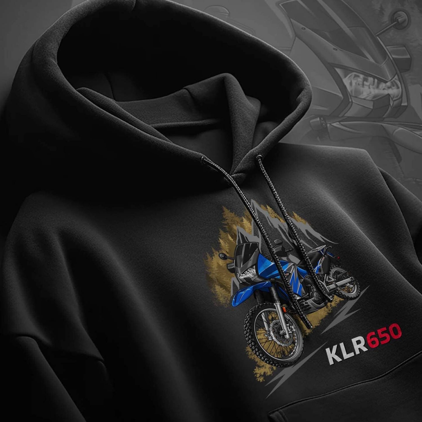 Kawasaki KLR 650 2008-10 Hoodie - Motorcycle Sweatshirt for Riders