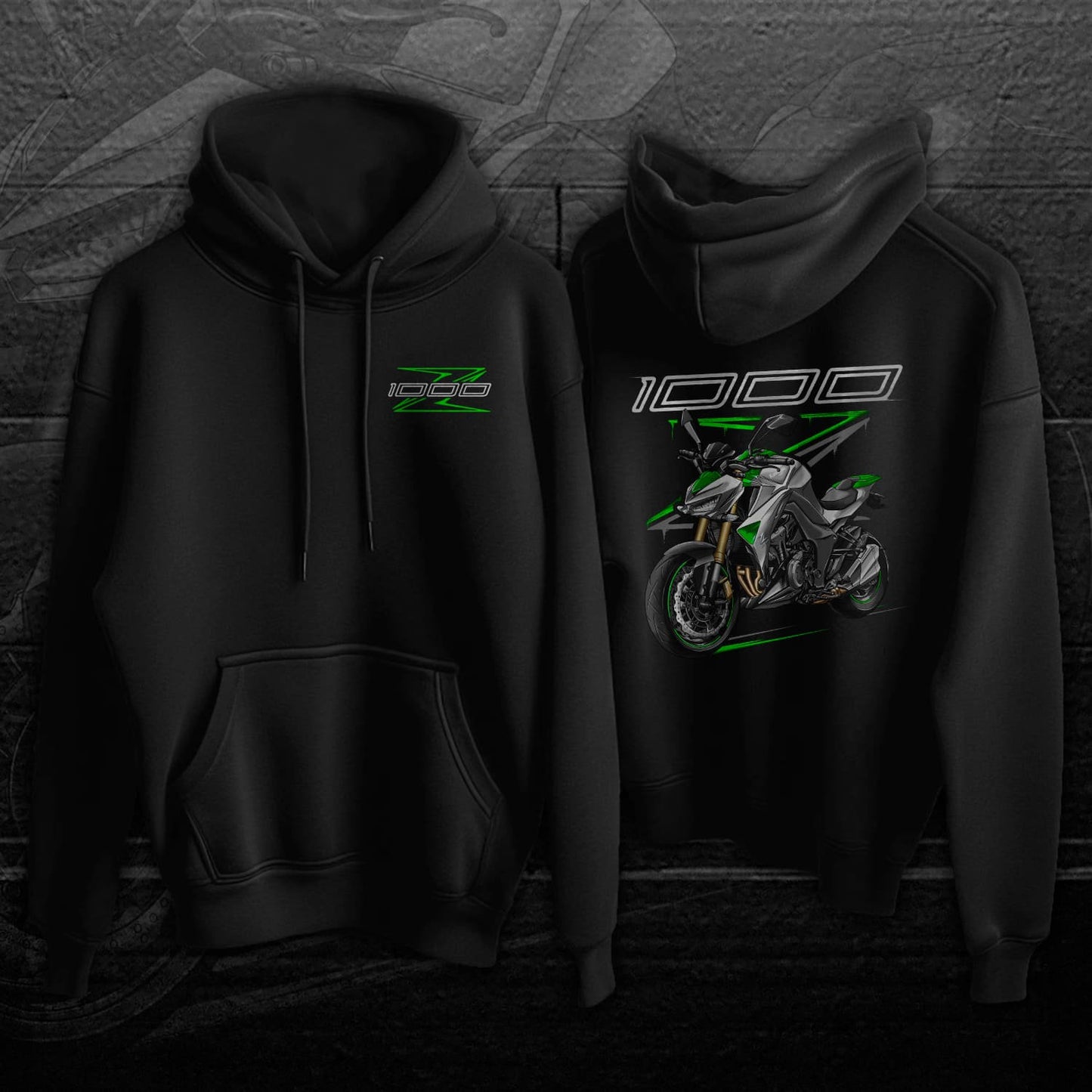 Kawasaki Z1000 2014-16 - Motorcycle Sweatshirt for Riders