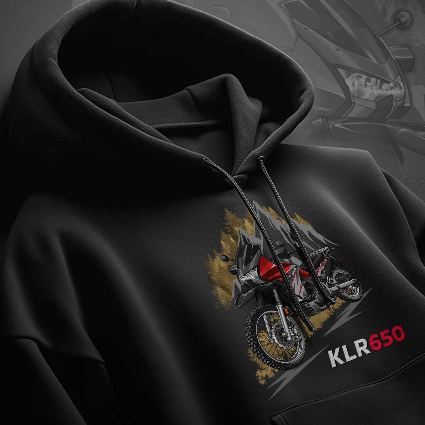 Kawasaki KLR 650 2008-10 Hoodie - Motorcycle Sweatshirt for Riders
