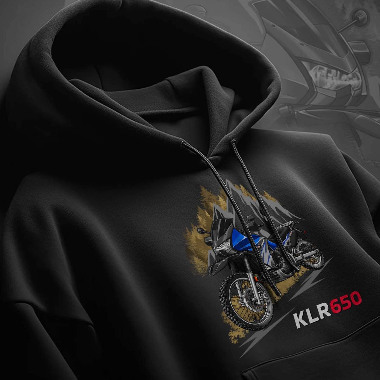 Kawasaki KLR 650 2008-10 Hoodie - Motorcycle Sweatshirt for Riders