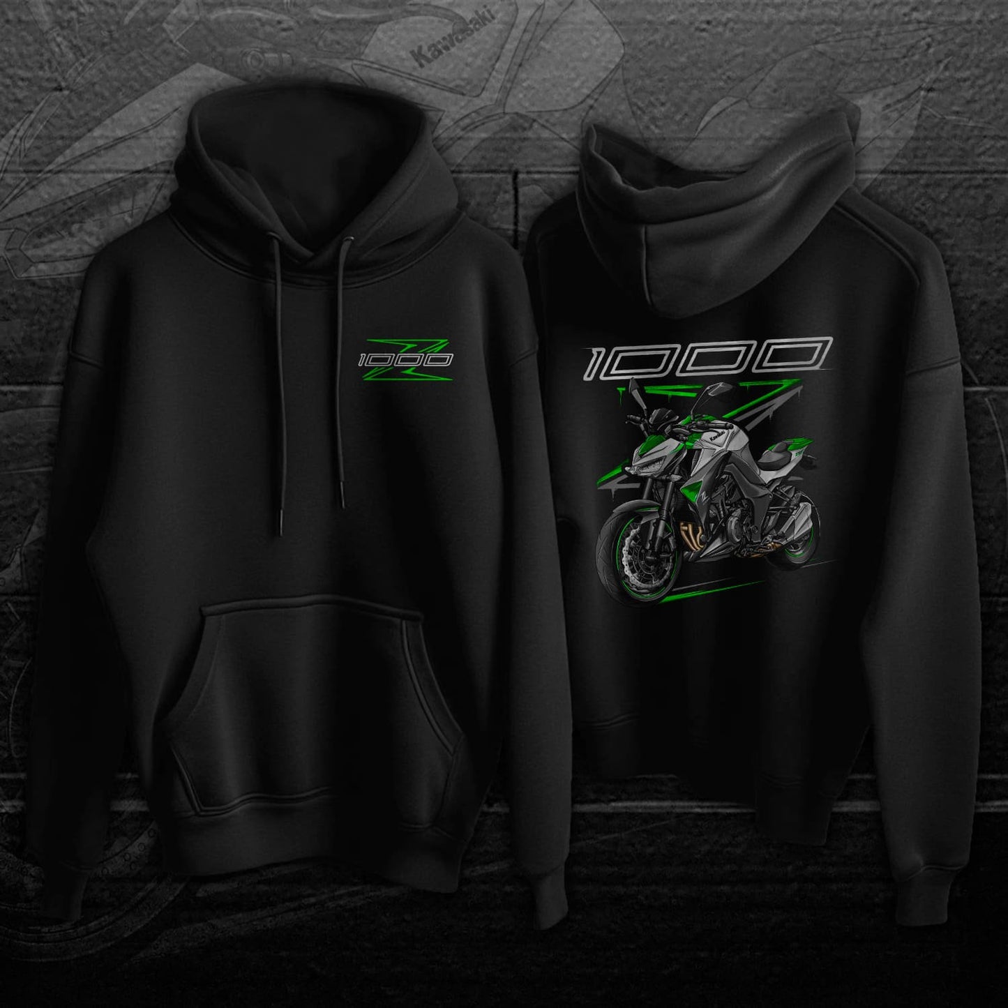 Kawasaki Z1000 2014-16 - Motorcycle Sweatshirt for Riders