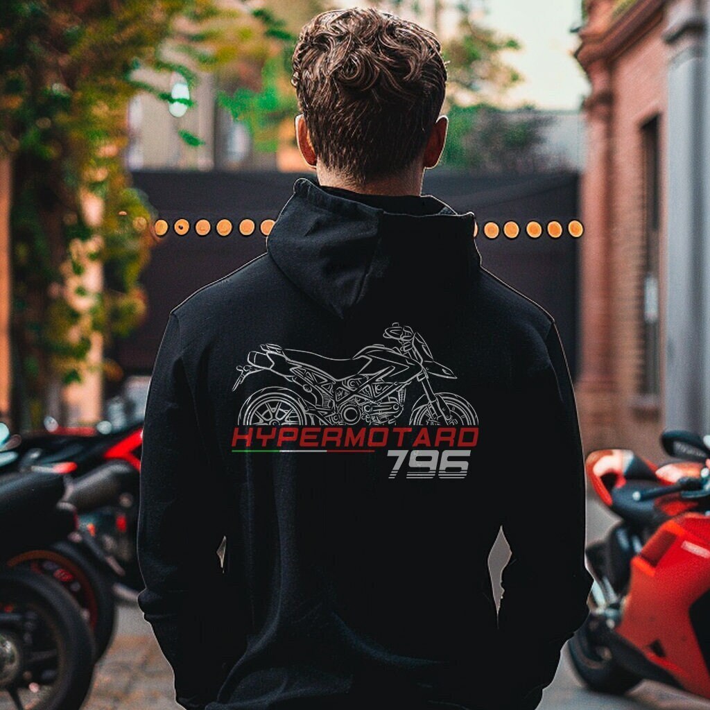 Ducati Hypermotard 796 Inspired Hoodie - Motorcycle Sweatshirt for Riders