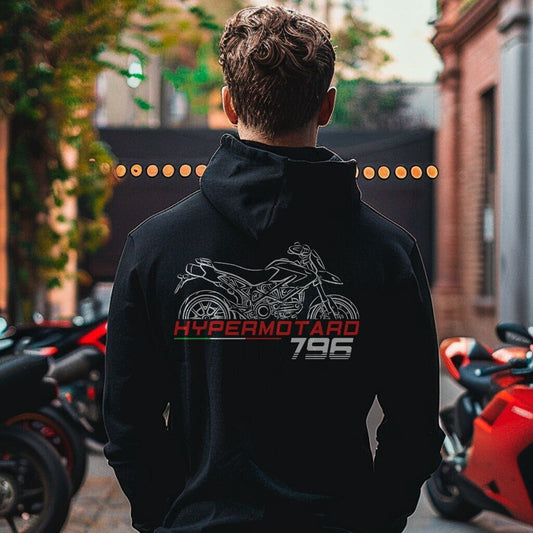 Ducati Hypermotard 796 Inspired Hoodie - Motorcycle Sweatshirt for Riders