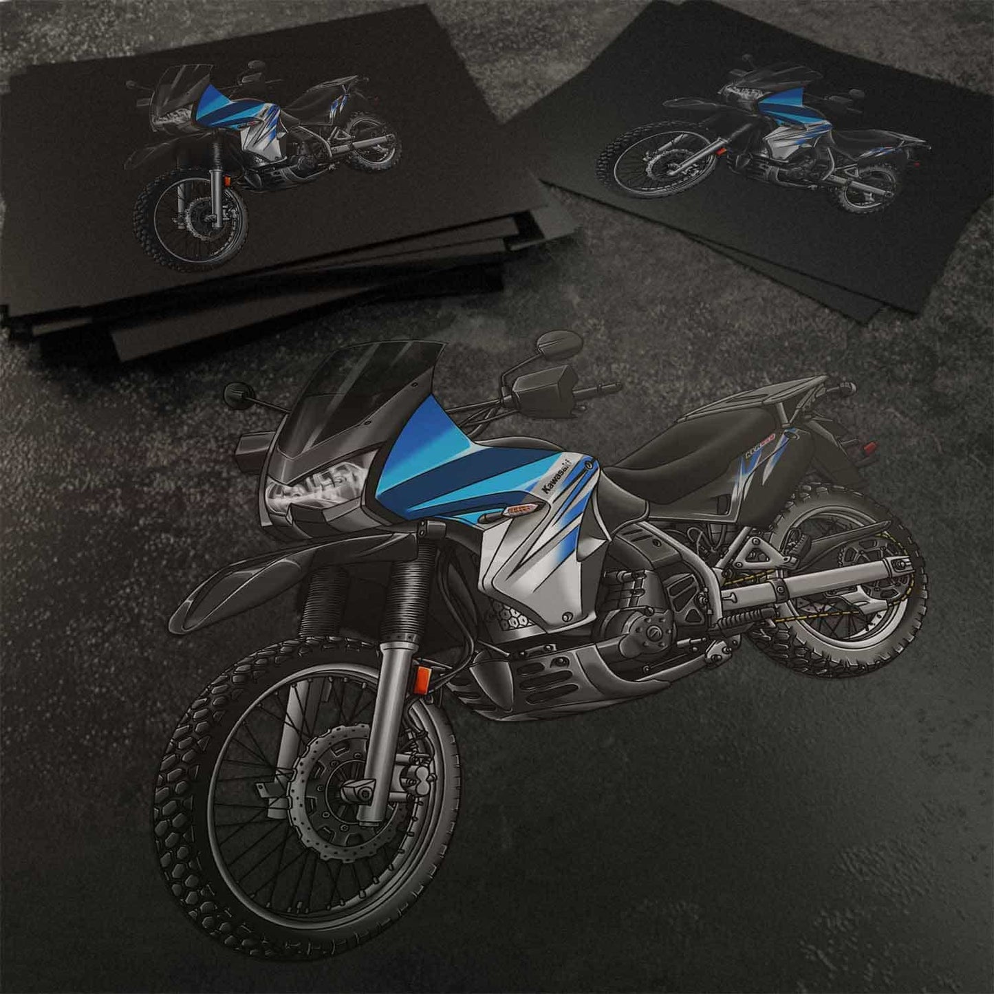 Kawasaki KLR 650 2011-14 Stickers - Set of 3 Motorcycle Decals for Riders