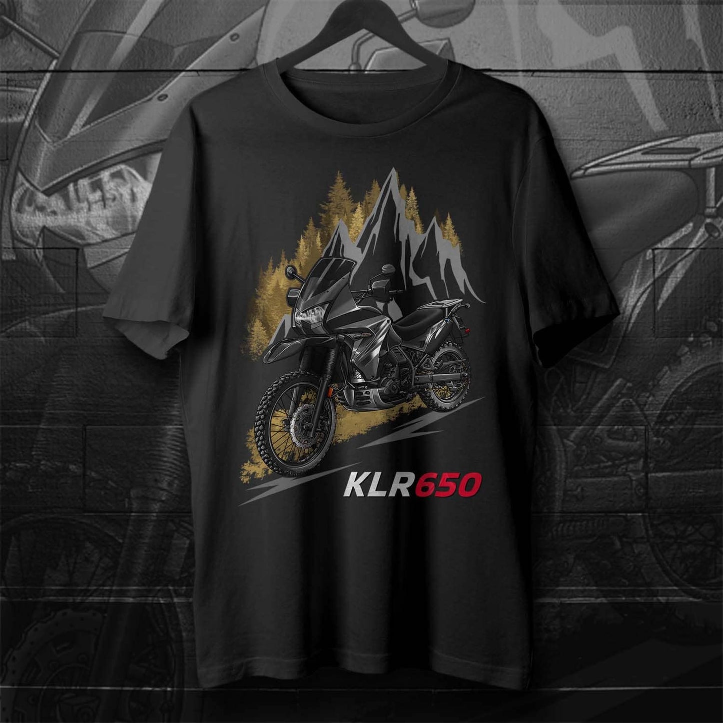 Kawasaki KLR 650 2011-14 T-Shirt - Motorcycle Tee Shirt for Riders