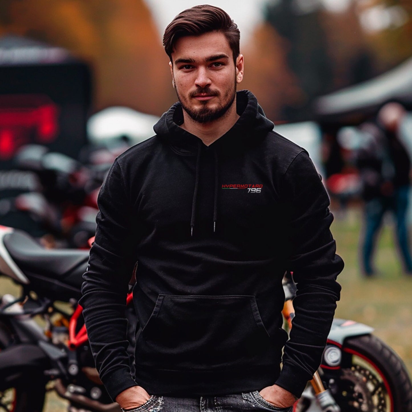 Ducati Hypermotard 796 Inspired Hoodie - Motorcycle Sweatshirt for Riders