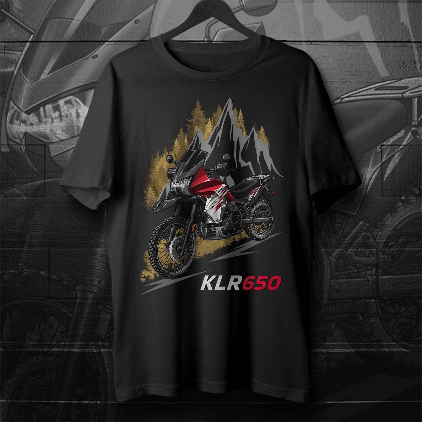 Kawasaki KLR 650 2011-14 T-Shirt - Motorcycle Tee Shirt for Riders