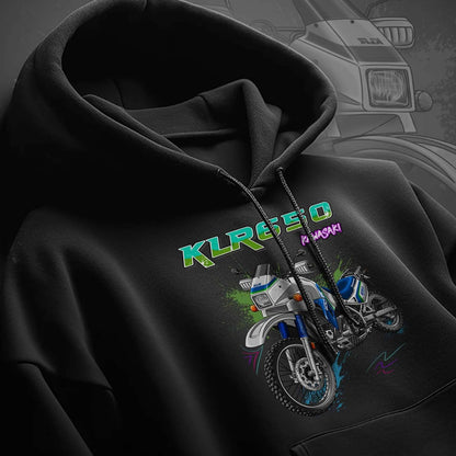 Kawasaki KLR 650 A 1987-93 Hoodie - Motorcycle Sweatshirt for Riders