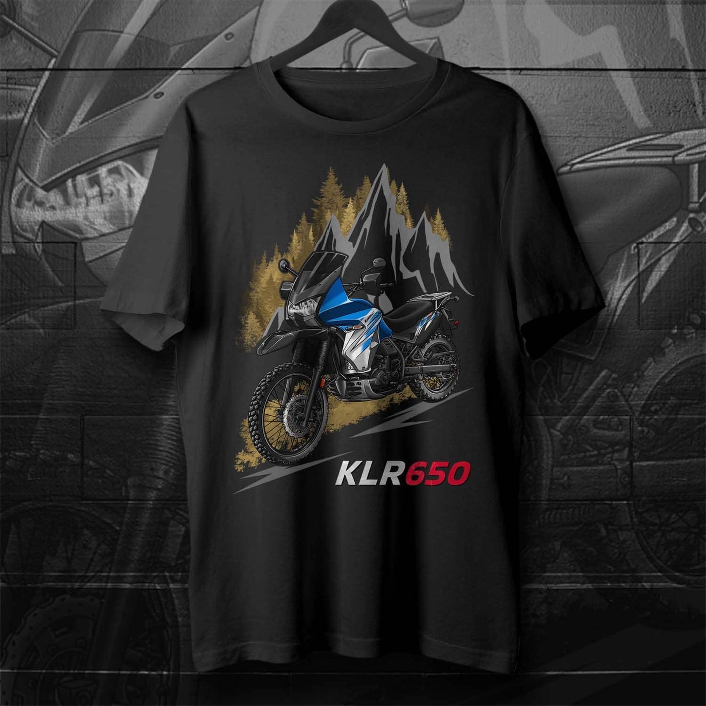 Kawasaki KLR 650 2011-14 T-Shirt - Motorcycle Tee Shirt for Riders