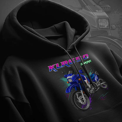 Kawasaki KLR 650 A 1987-93 Hoodie - Motorcycle Sweatshirt for Riders
