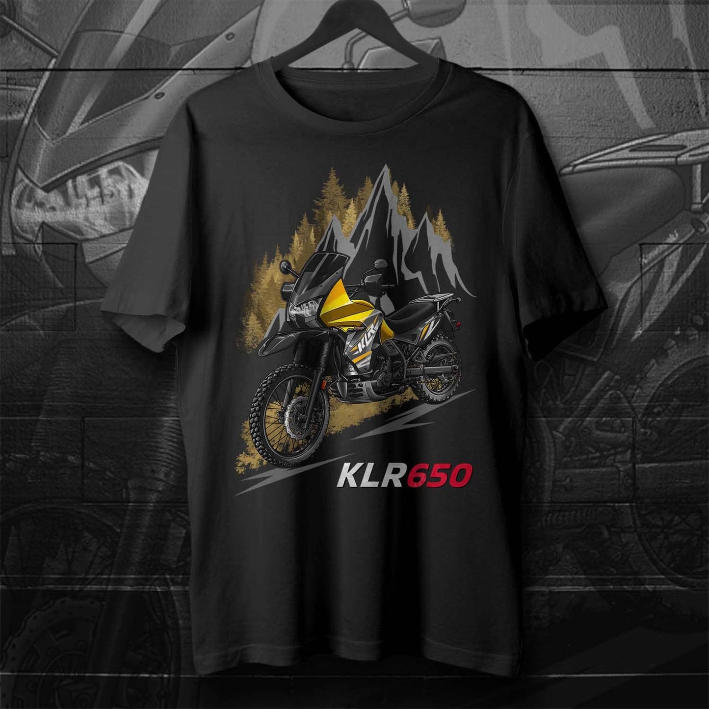 Kawasaki KLR 650 2011-14 T-Shirt - Motorcycle Tee Shirt for Riders