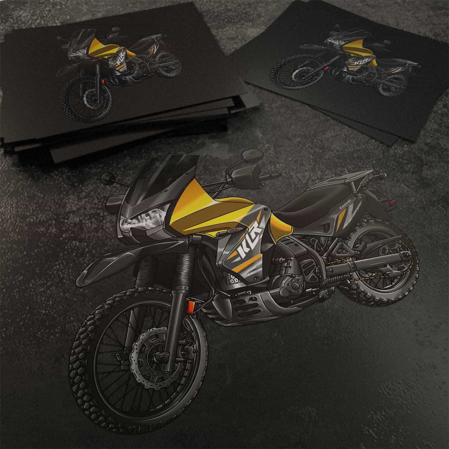 Kawasaki KLR 650 2011-14 Stickers - Set of 3 Motorcycle Decals for Riders
