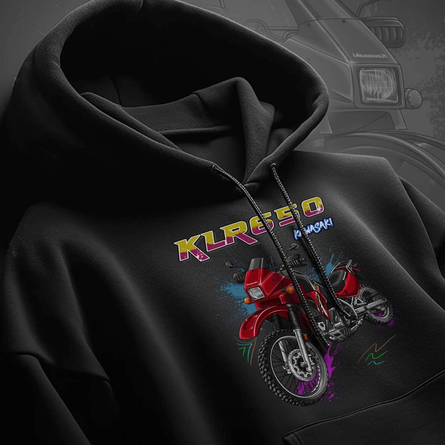 Kawasaki KLR 650 A 2004-07 Hoodie - Motorcycle Sweatshirt for Riders