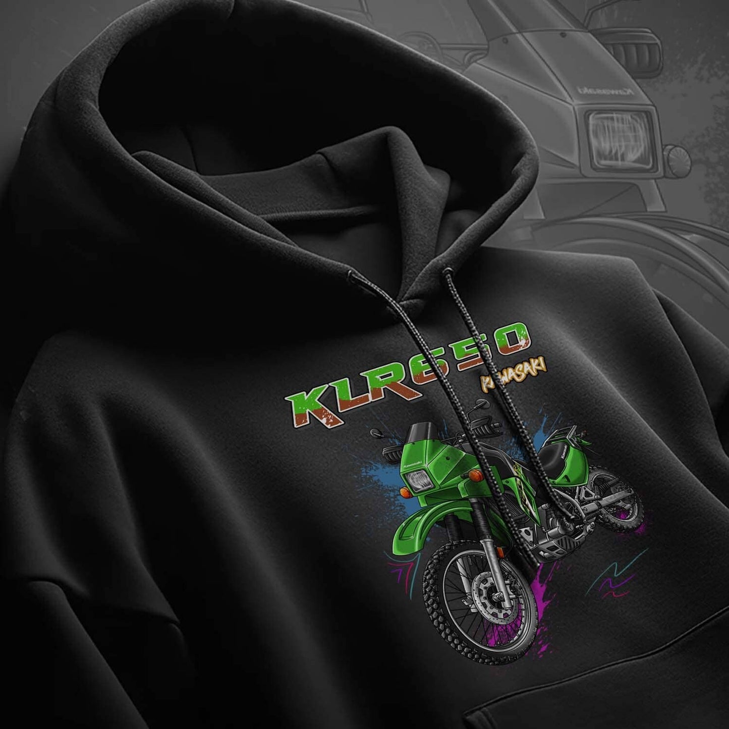 Kawasaki KLR 650 A 2004-07 Hoodie - Motorcycle Sweatshirt for Riders