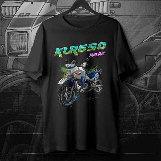 Kawasaki KLR 650 A 1987-93 T-Shirt - Motorcycle Tee Shirt for Riders