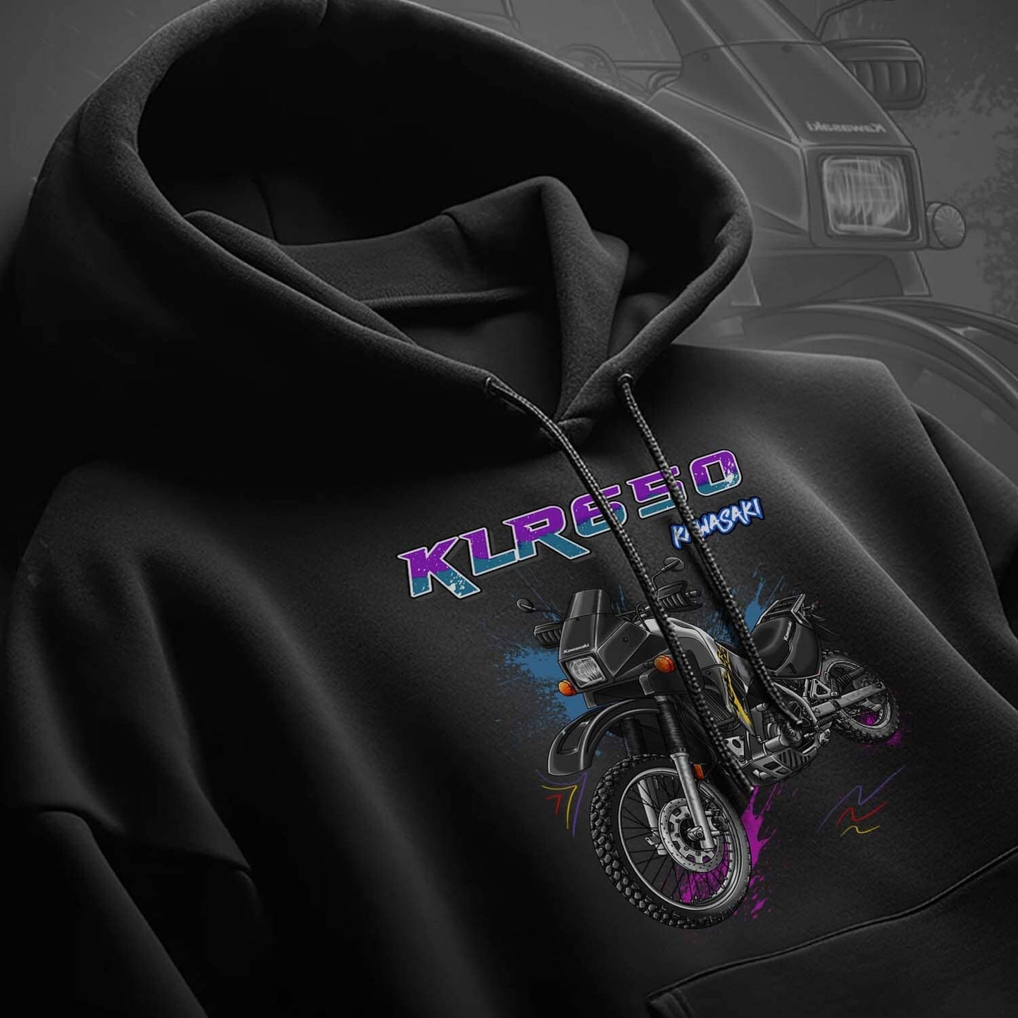 Kawasaki KLR 650 A 2004-07 Hoodie - Motorcycle Sweatshirt for Riders