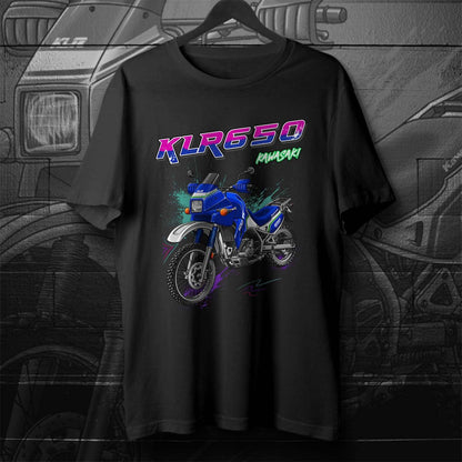 Kawasaki KLR 650 A 1987-93 T-Shirt - Motorcycle Tee Shirt for Riders