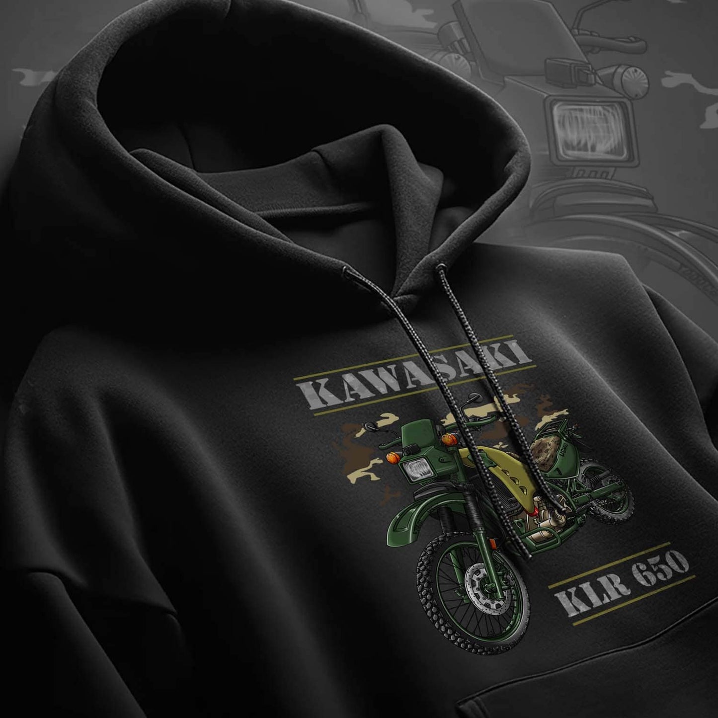 Kawasaki KLR 650 A 2004-07 Hoodie - Motorcycle Sweatshirt for Riders
