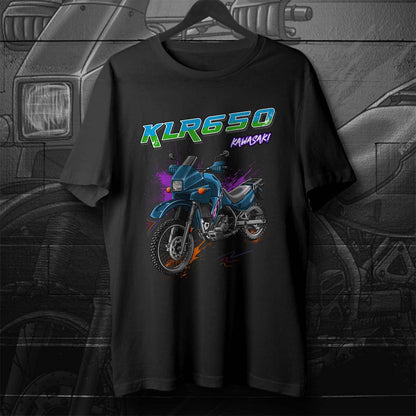 Kawasaki KLR 650 A 1994-2003 T-Shirt - Motorcycle Tee Shirt for Riders
