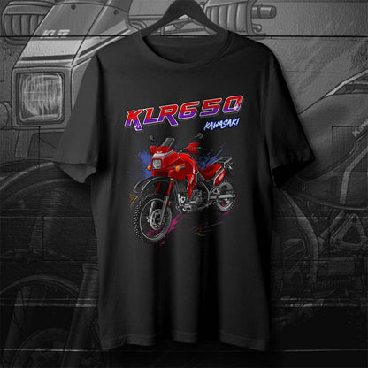 Kawasaki KLR 650 A 1987-93 T-Shirt - Motorcycle Tee Shirt for Riders