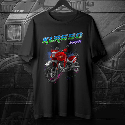 Kawasaki KLR 650 A 1987-93 T-Shirt - Motorcycle Tee Shirt for Riders