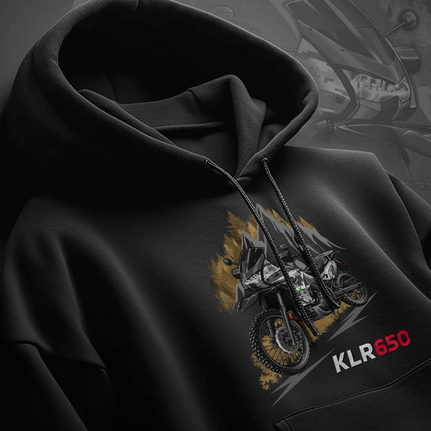 Kawasaki KLR 650 2014-18 Hoodie - Motorcycle Sweatshirt for Riders