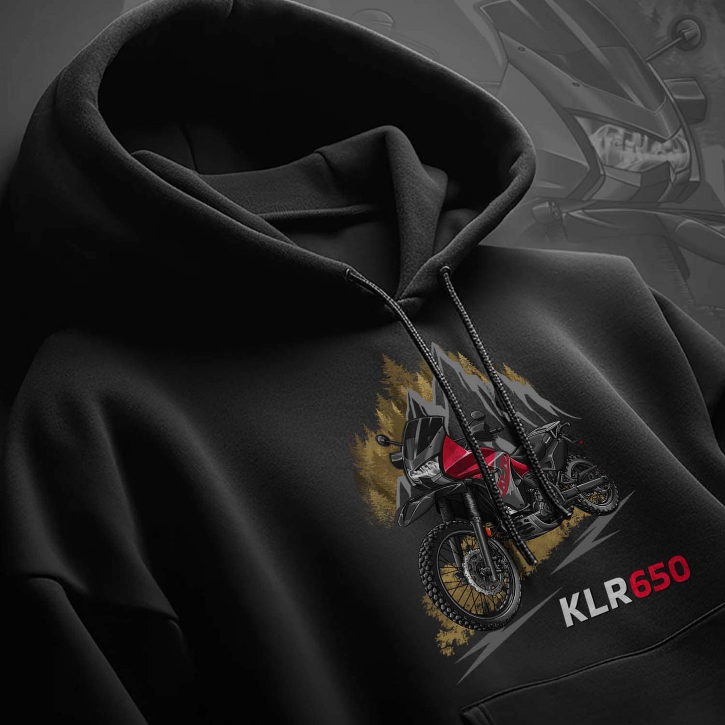 Kawasaki KLR 650 2014-18 Hoodie - Motorcycle Sweatshirt for Riders
