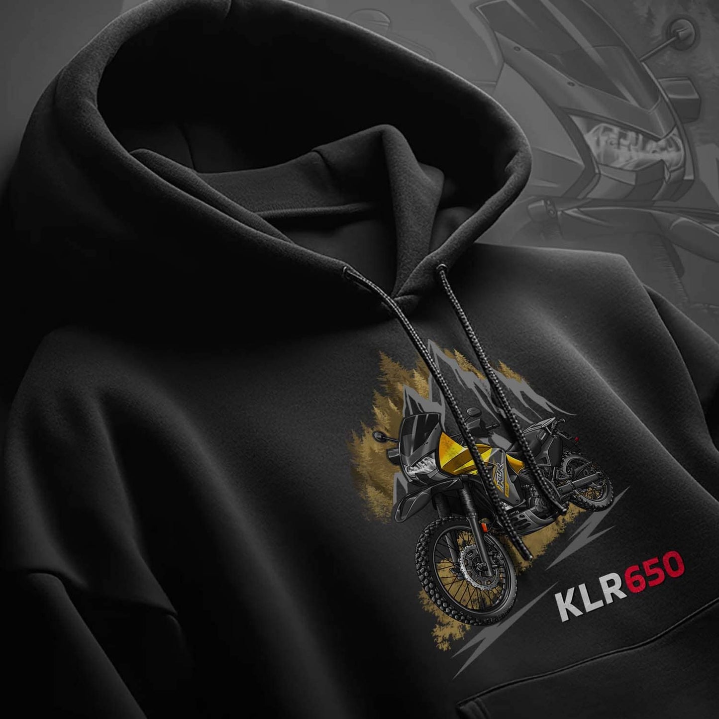 Kawasaki KLR 650 2014-18 Hoodie - Motorcycle Sweatshirt for Riders