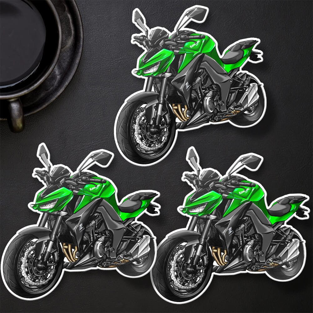 Kawasaki Z1000 2014-16 Stickers - Set of 3 Motorcycle Decals for Riders