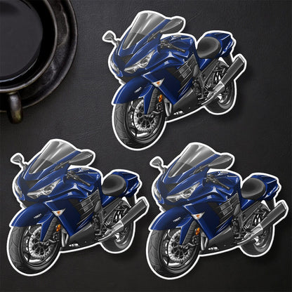 Kawasaki Ninja ZX-14R 2012-13 Stickers - Set of 3 Motorcycle Decals for Riders