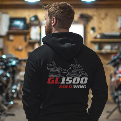 Honda GL 1500 Gold Wing Inspired Hoodie - Motorcycle Sweatshirt for Riders