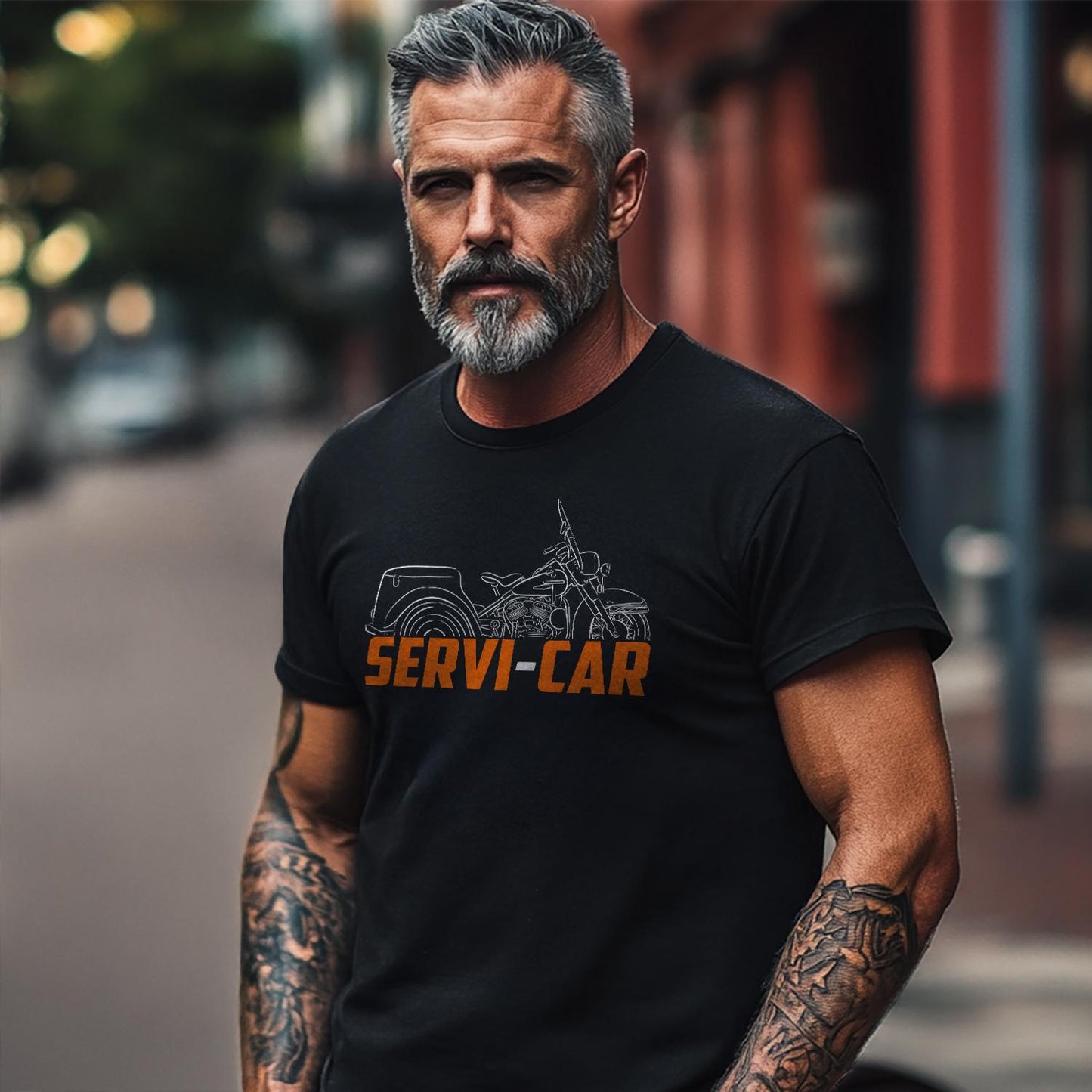 Harley-Davidson Servi-Car GE Inspired T-Shirt - Biker Motorcycle Tee Shirt