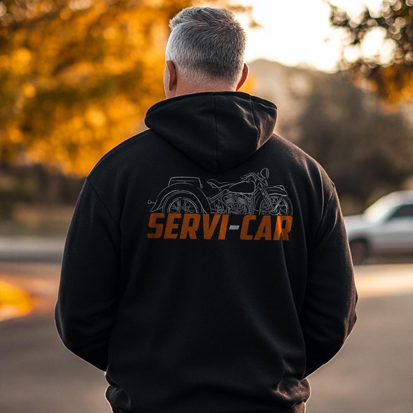 Harley-Davidson Servi-Car GE 1935 Inspired Hoodie - Biker Motorcycle Sweatshirt